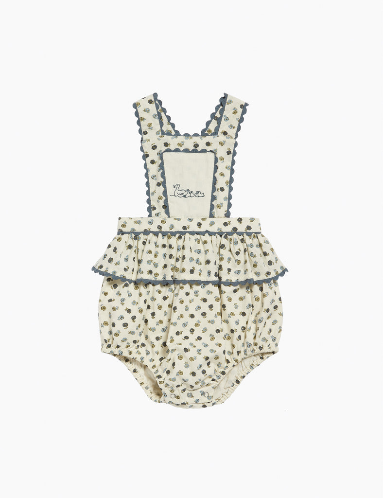 image of dhalia frilly romper in daisy floral