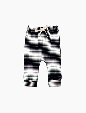 Image of Drawstring Pants in Navy Stripe