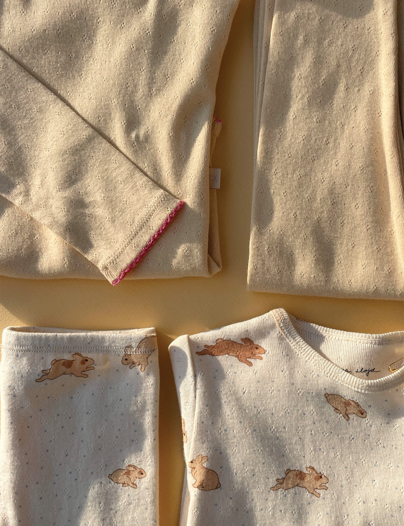 image of pointelle minnie top in bunnies