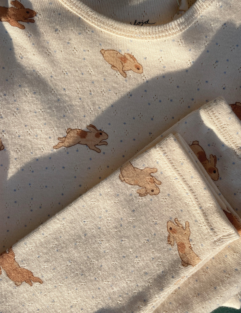 image of pointelle minnie top in bunnies