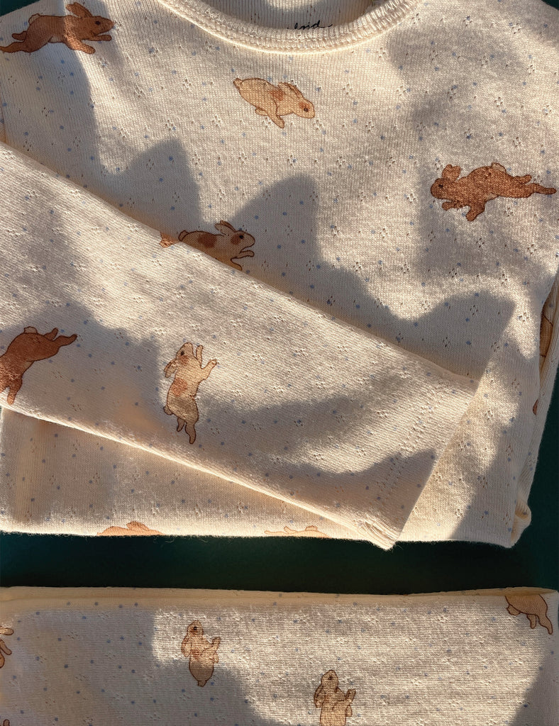 image of pointelle minnie top in bunnies