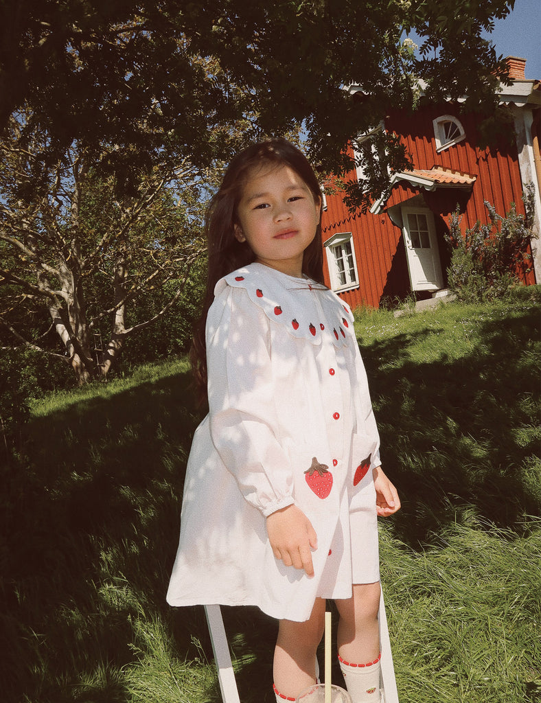 image of evelyn dress in bright white