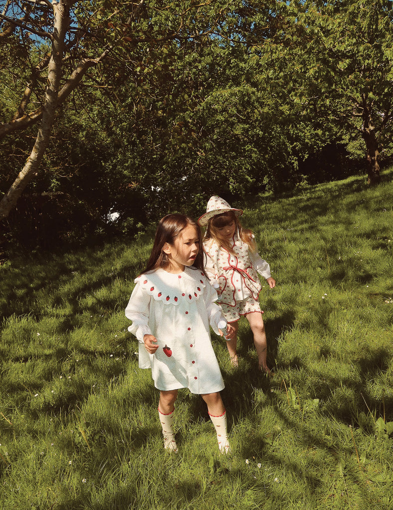 image of evelyn dress in bright white