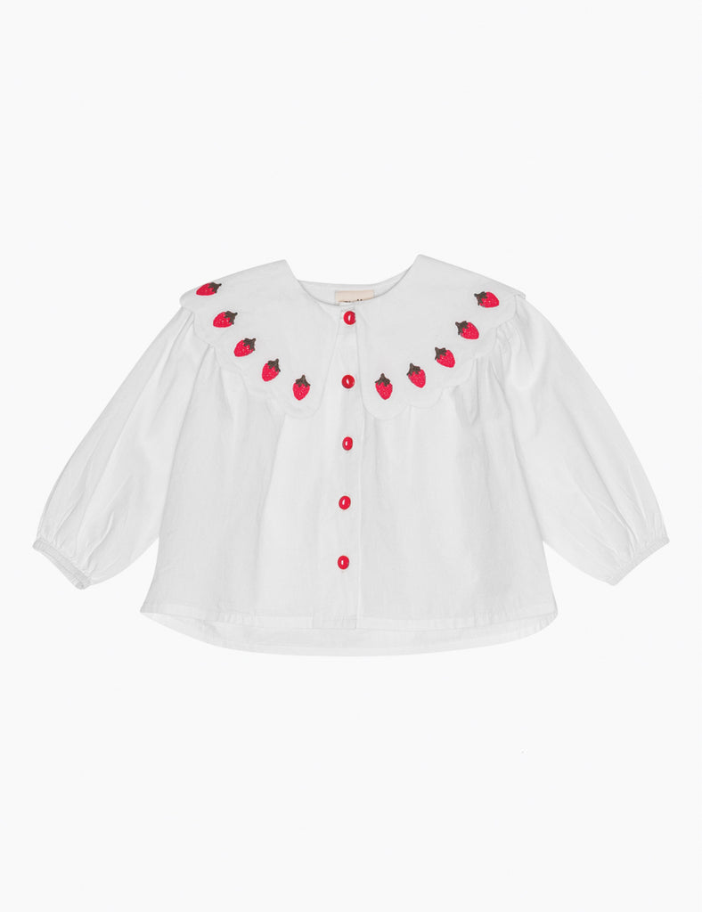 image of evelyn blouse in bright white