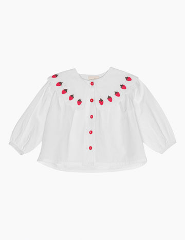 image of evelyn blouse in bright white