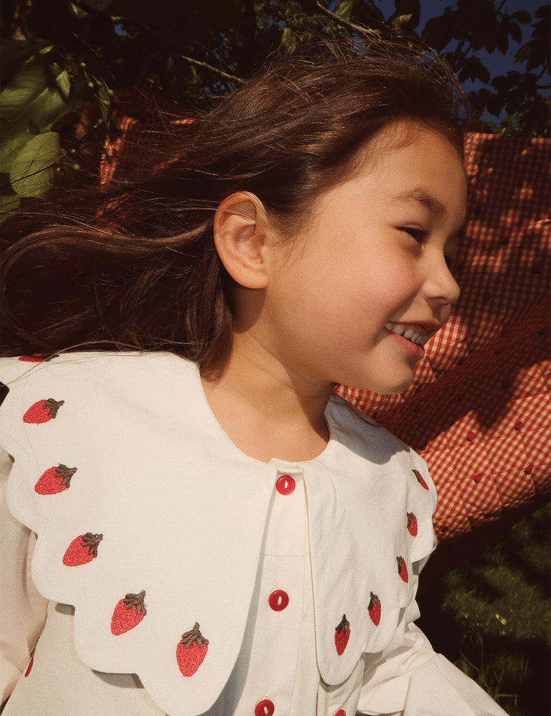 image of evelyn blouse in bright white