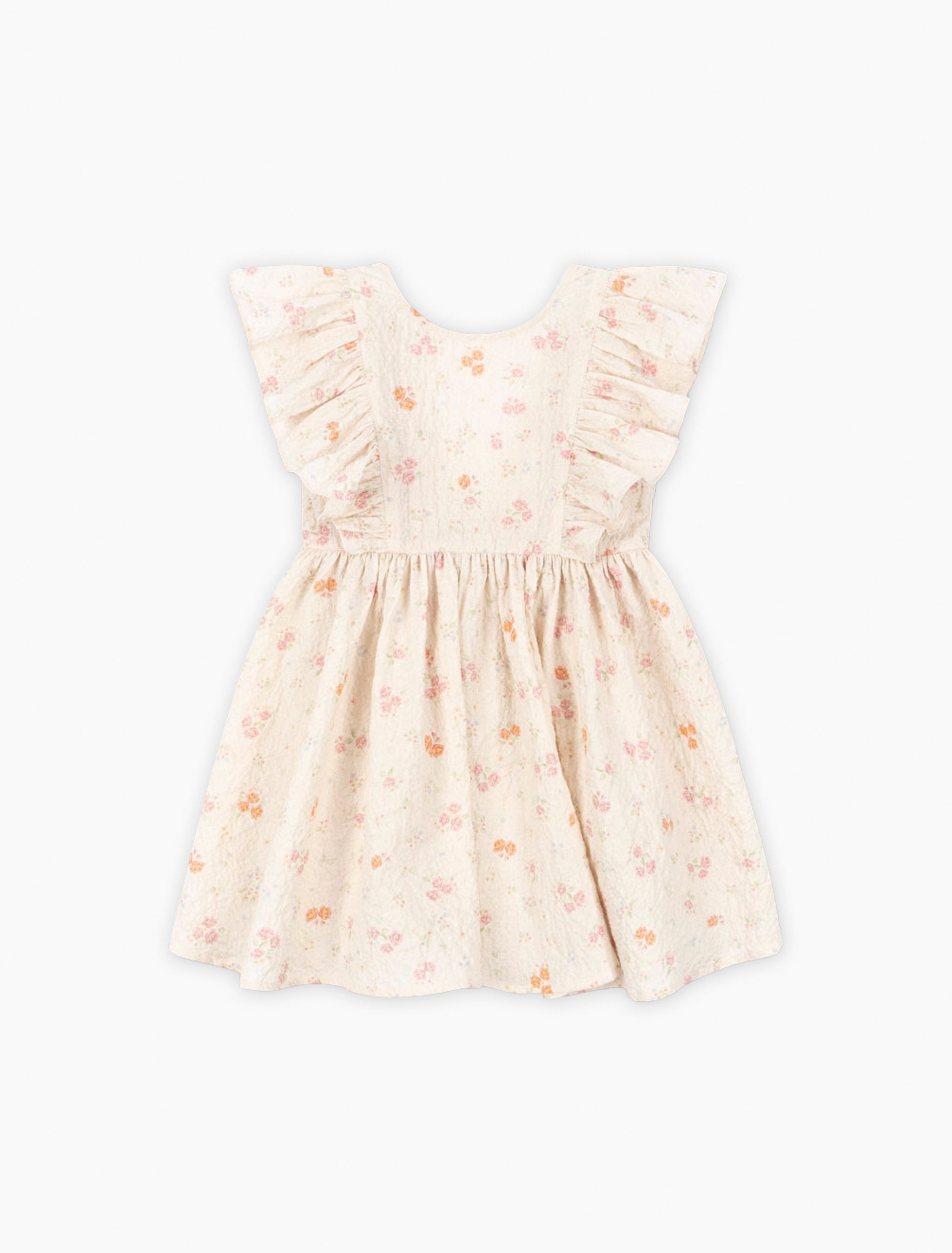 Elin Frill Dress in Nonoka – Spilled Milk
