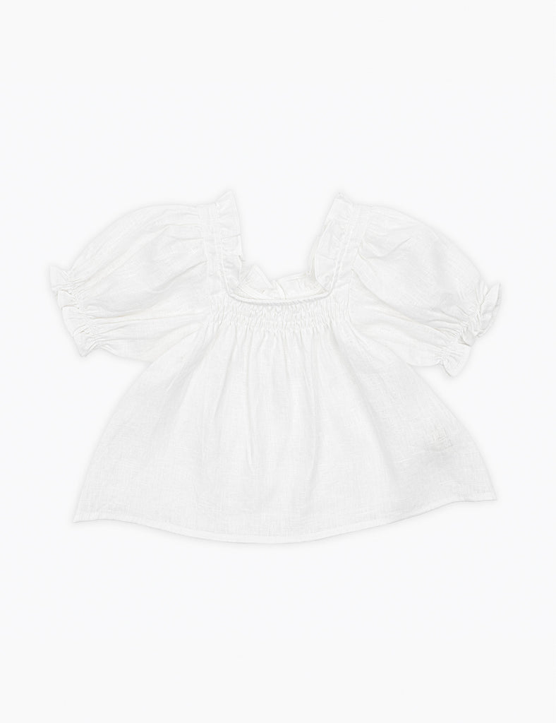 Image of Elisabell Top in White Linen