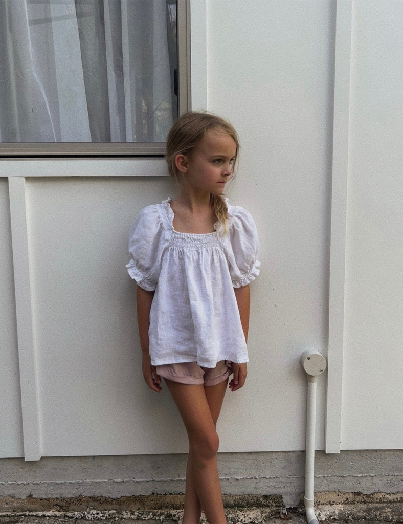 Image of Elisabell Top in White Linen