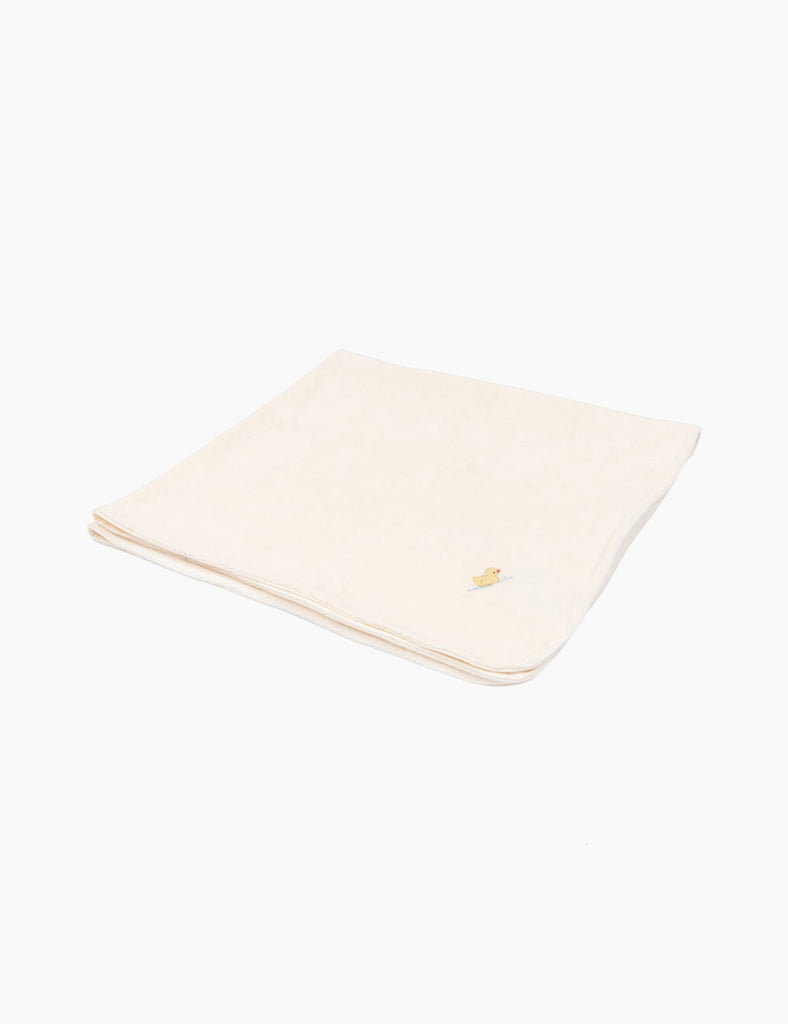 Image of soft baby blanket in antique white