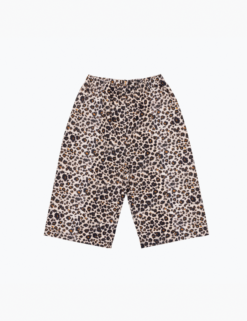Leopard print pants on a white background