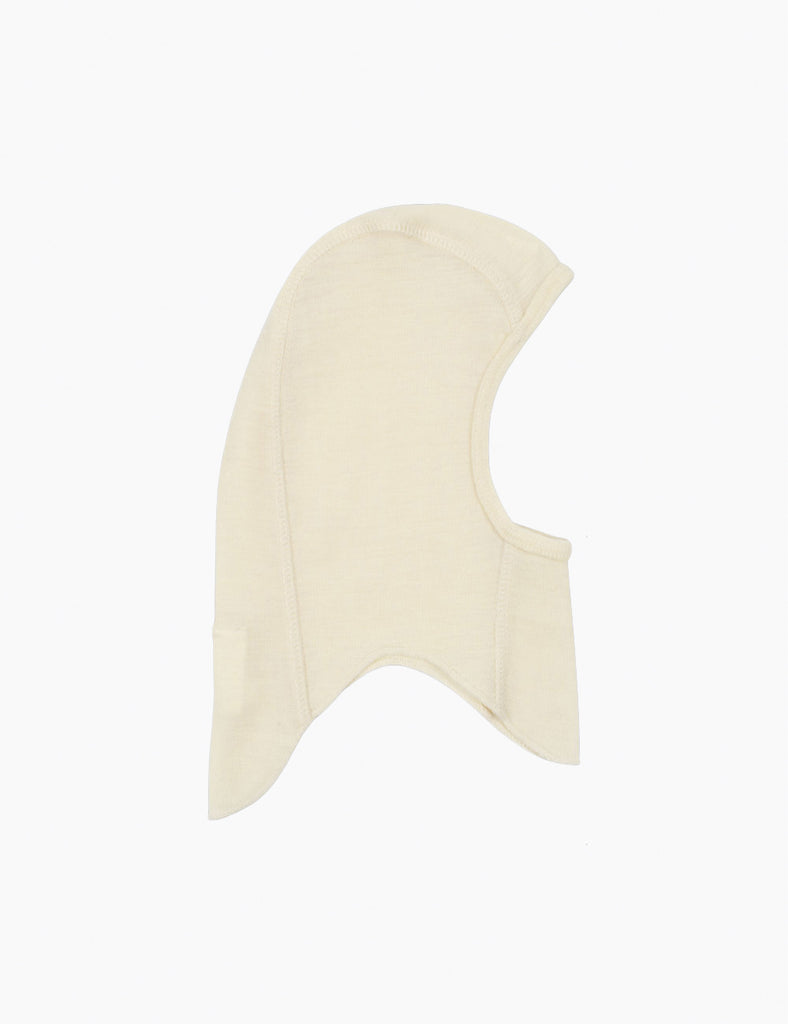 Image of cream wool baby balaclava