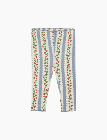 Leggings with strawberry pattern on a white background