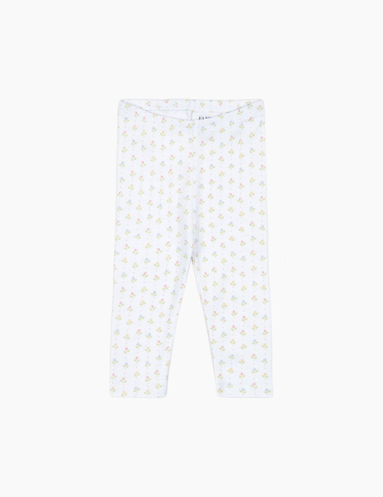 White leggings with small pattern on a white background