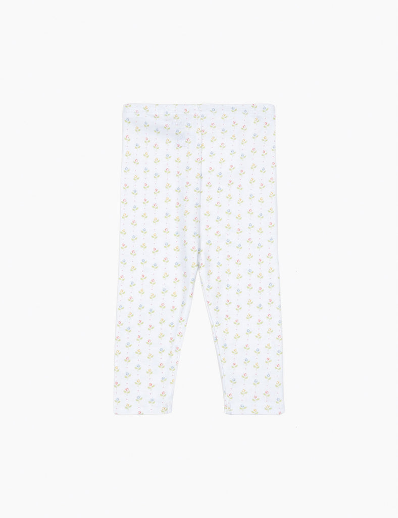 White leggings with small pattern on a white background