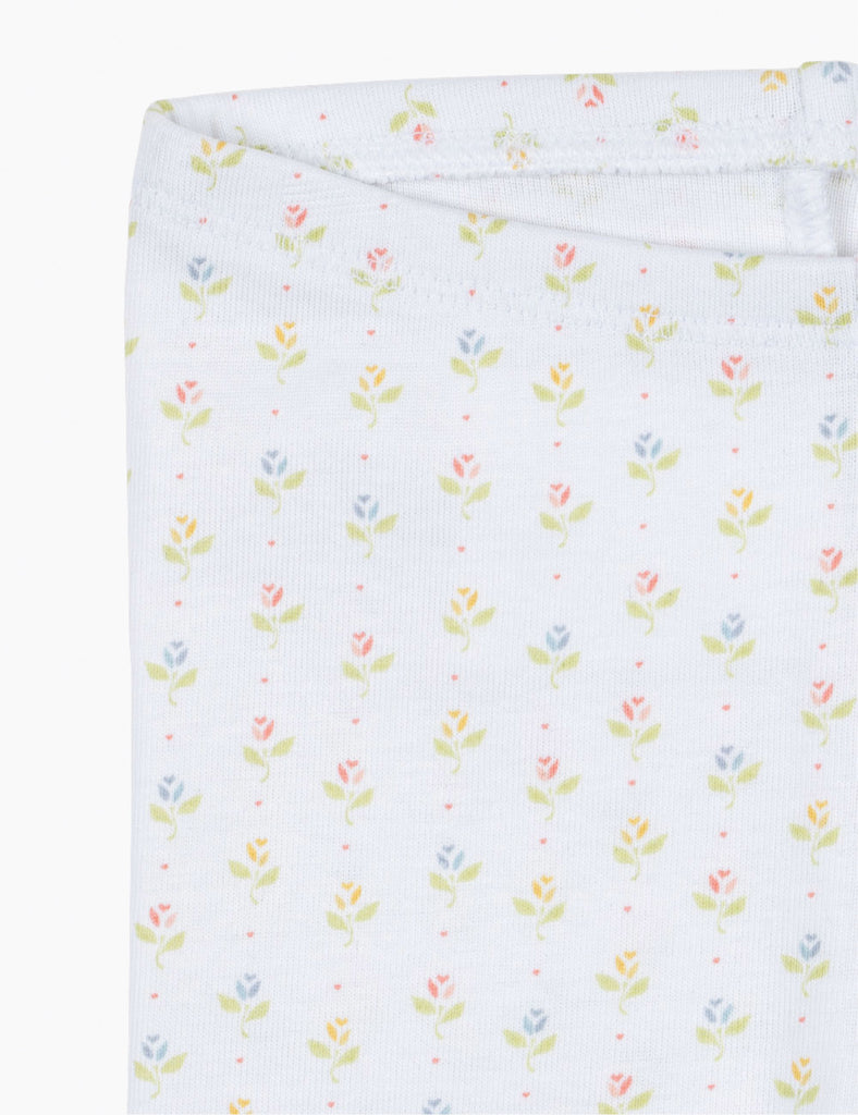 Floral patterned fabric on a white background