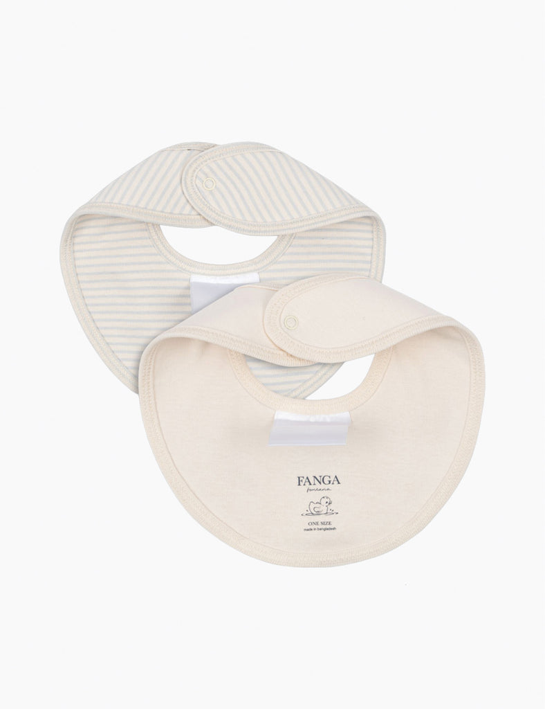 Two baby headbands, one ribbed and one plain, on a white background with 'FANGA' branding.