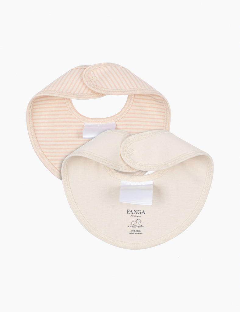 Two ribbed neckbands, one beige and one white, on a white background with 'Panga' branding.