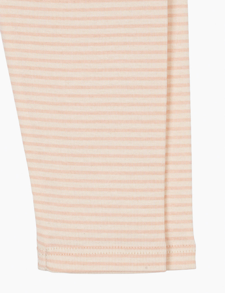 Close-up of a light pink ribbed fabric texture