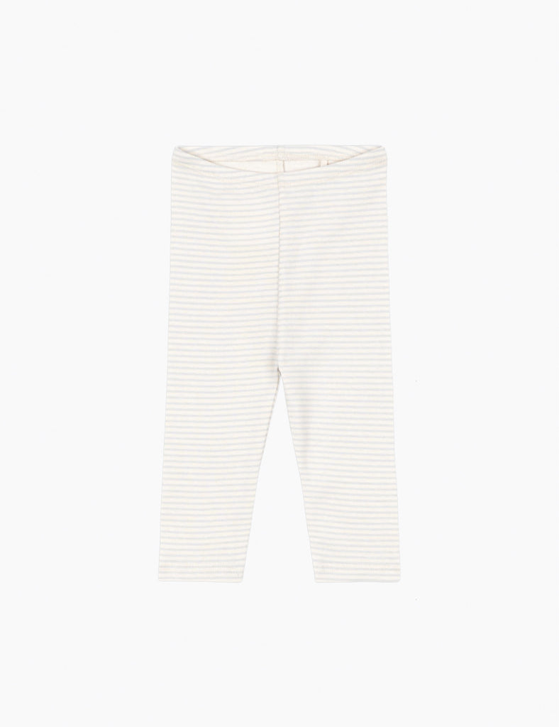 White and gray striped pants on a white background