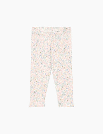 Floral-patterned leggings on a white background