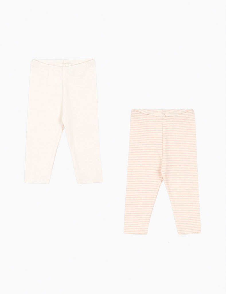 2 pack baby leggings on a white background