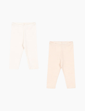 2 pack baby leggings on a white background