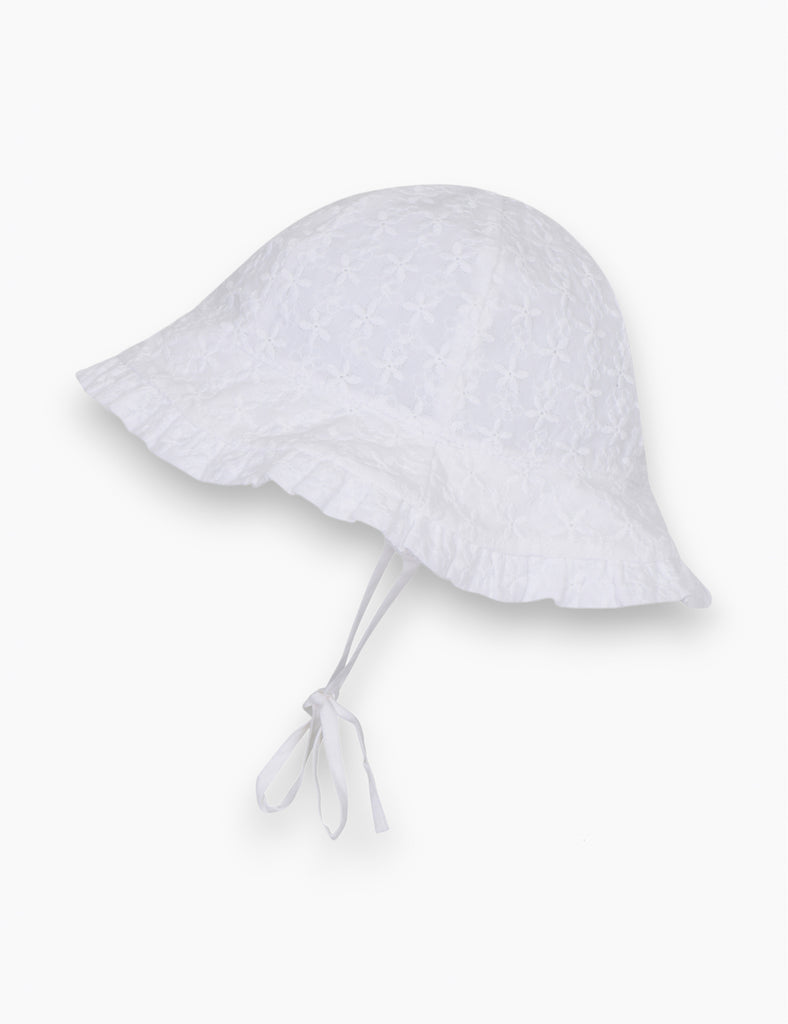 Flora Bell Hat in White.