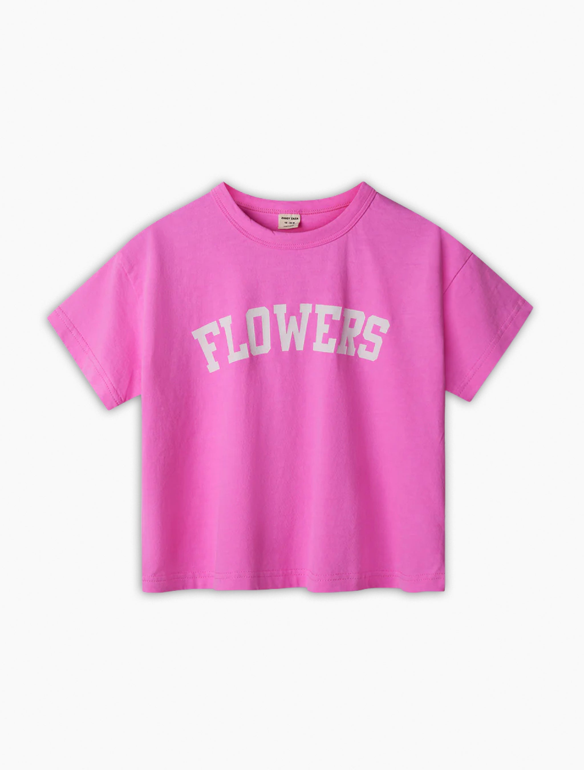 Flowers Tee in Pink Pop – Spilled Milk