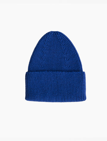 Image of Fonzie Beanie in Cobalt Blue.