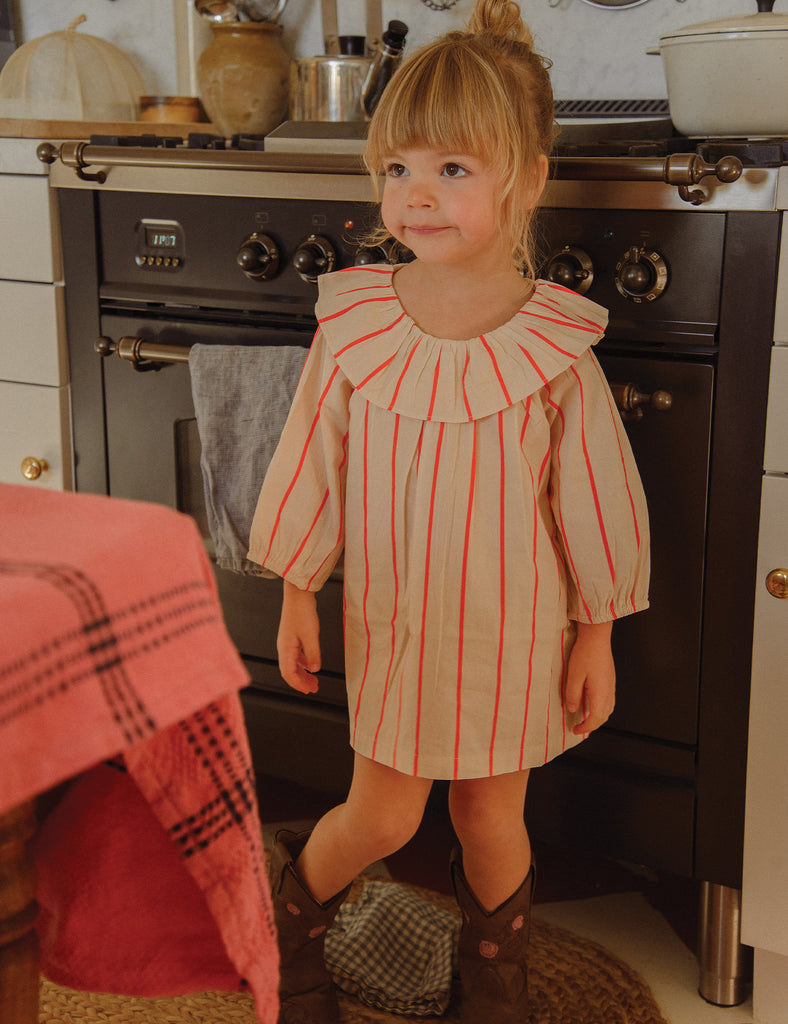 Image of the Frankie Dress in Red Stripe.