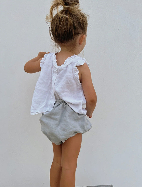 Image of the Frill Singlet Top in White Top