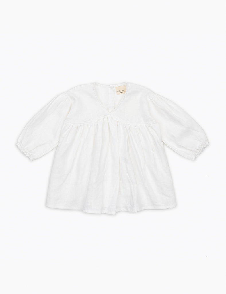 Image of Gia Dress in White LInen