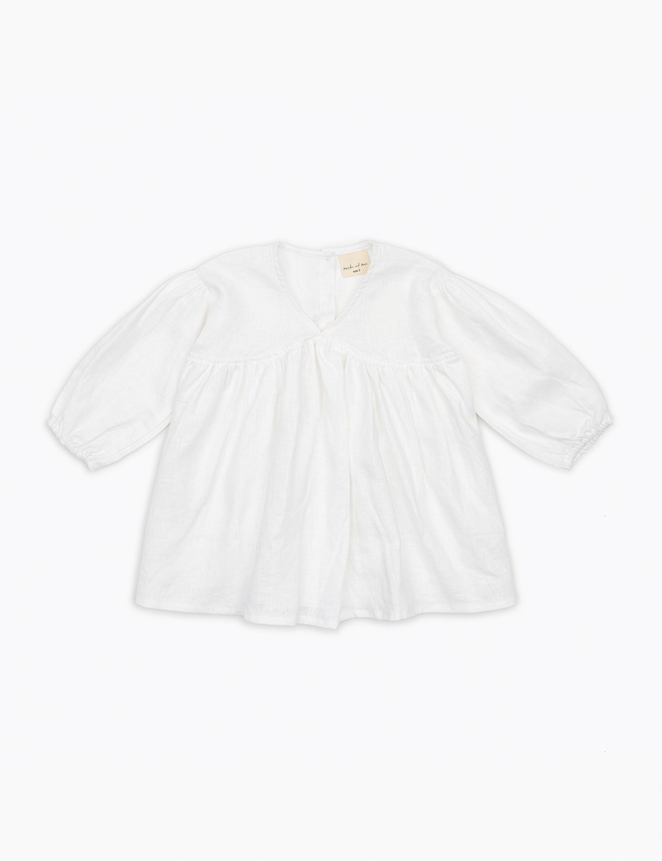 Image of Gia Dress in White LInen
