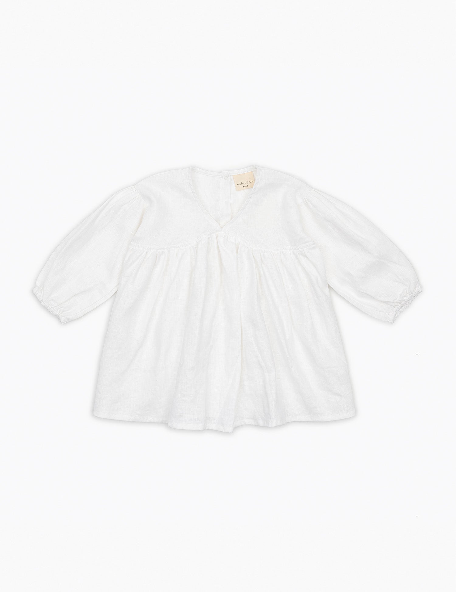Gia Dress in White Linen