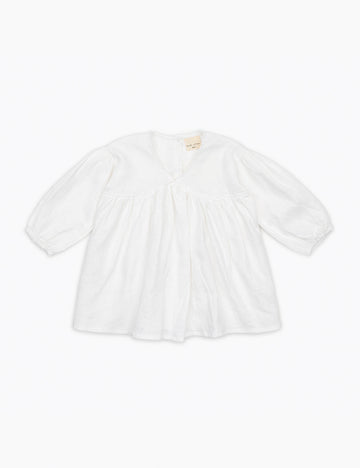 Image of Gia Dress in White LInen