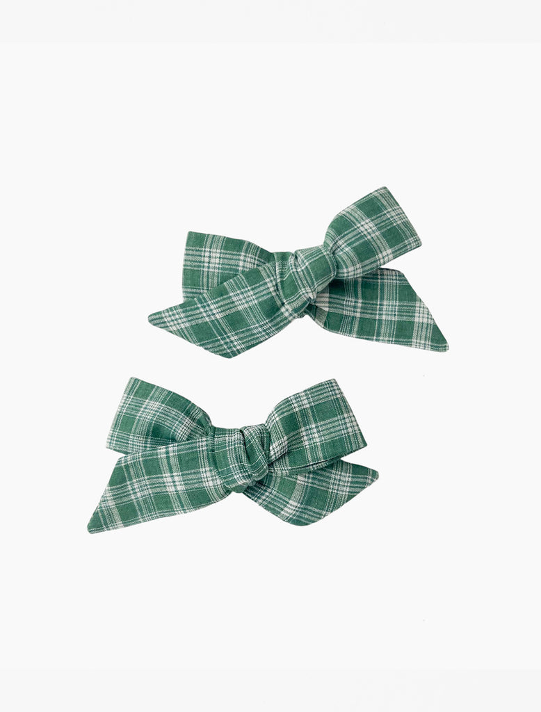 Image of Hair Bows in Rooster Plaid.