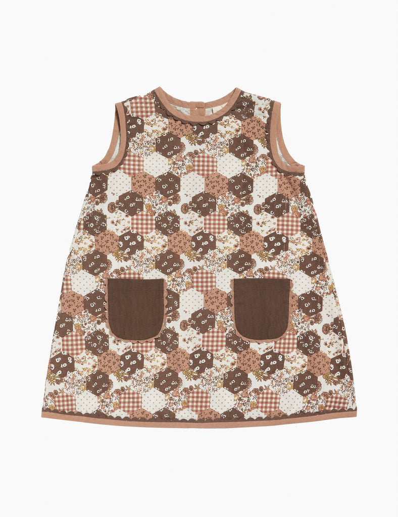 image of hannah dress in patchwork print