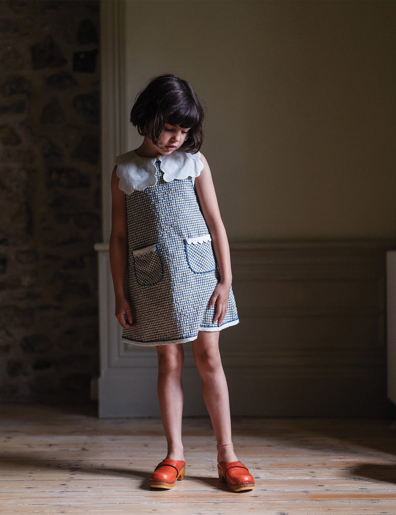 image of hannah dress in rustic check