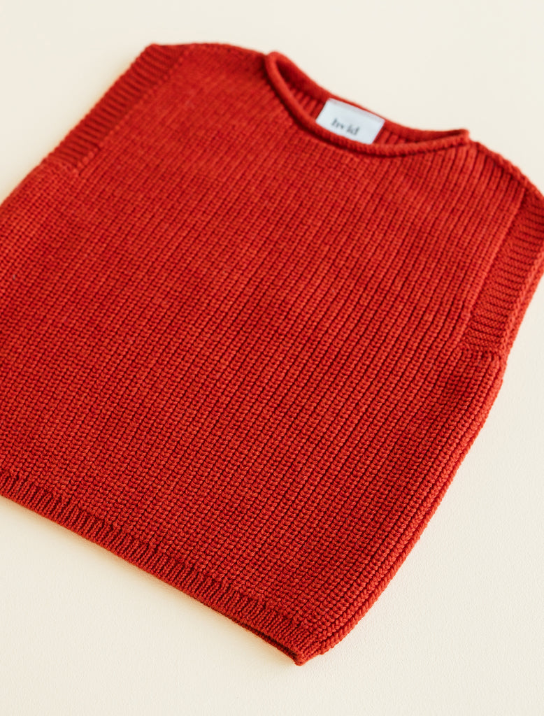 Image of Harvey Baby Vest in Red.