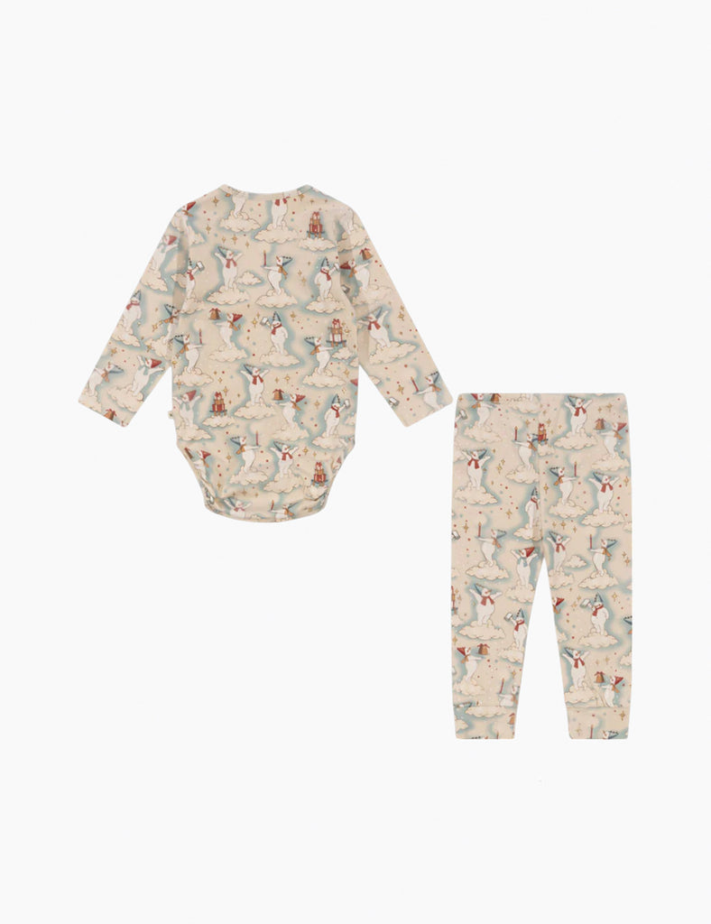 Image of Basic Body/Pants Set in Let it Snow.