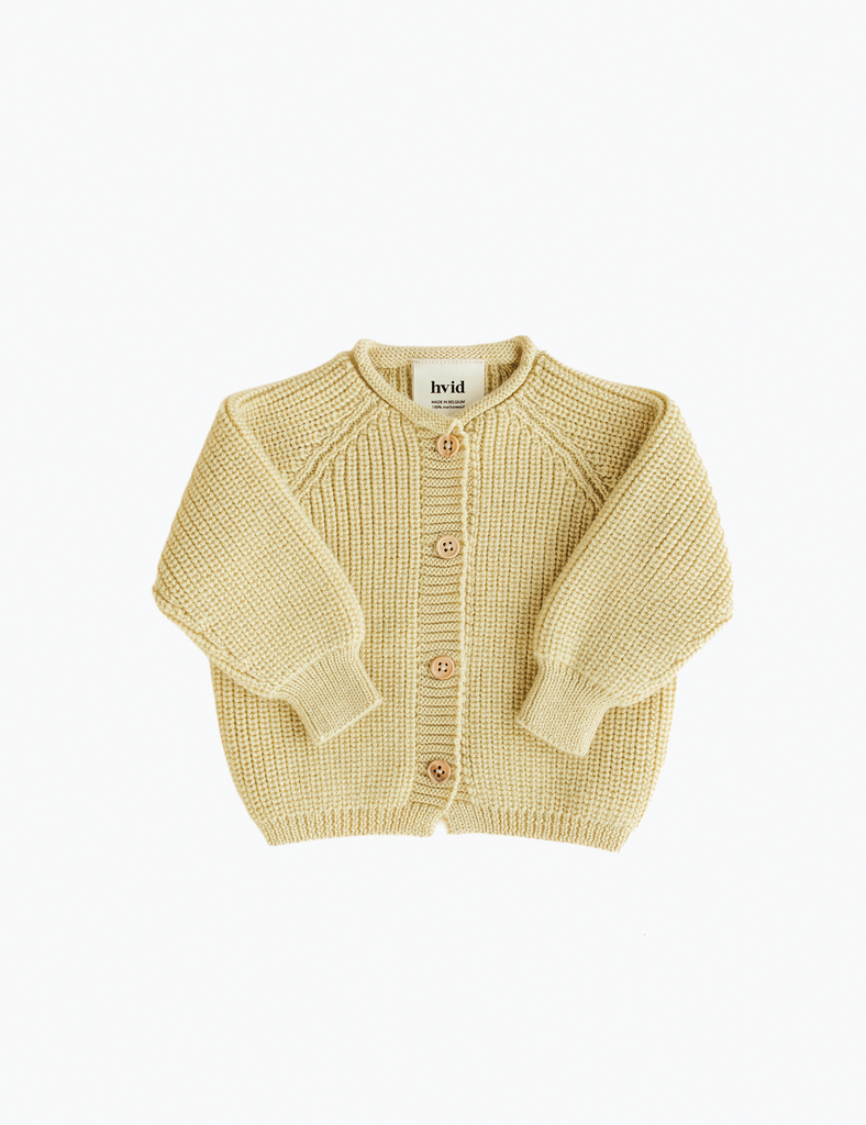 image of baby cardigan in yellow