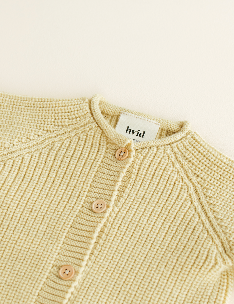 image of baby cardigan in yellow