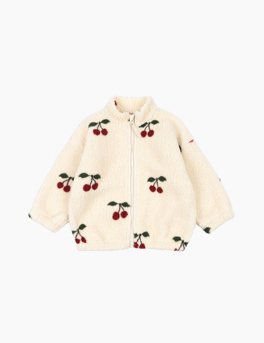 Jody Teddy Fleece Jacket in Cherry – Spilled Milk