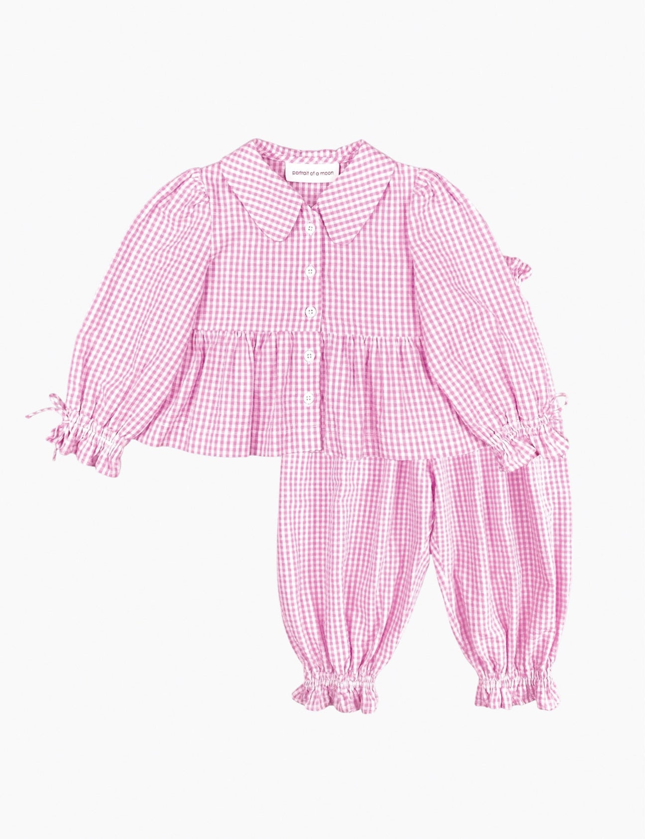 Image of Jeanie Set in Gingham Pink