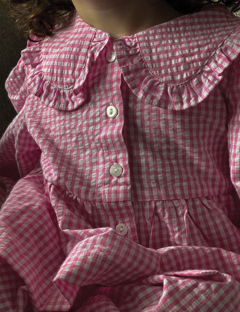 Image of Jeanie Set in Gingham Pink