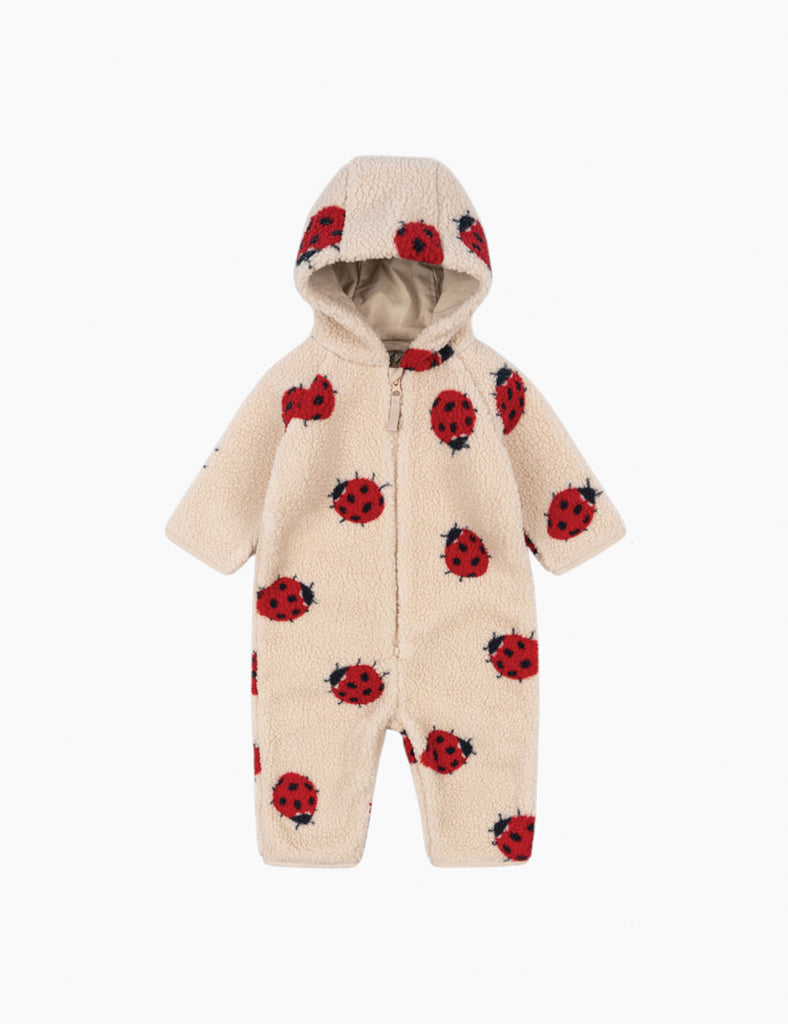 Image of Jody Fleece Onesie in Ladybug.