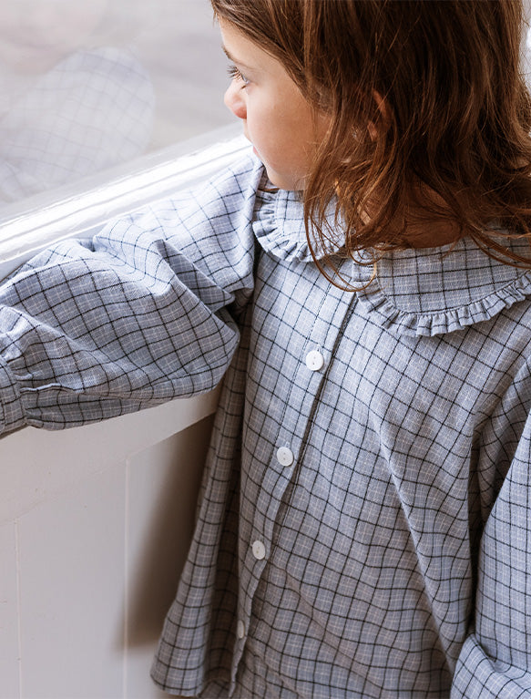 Image of the Joni Blouse in Field Check.