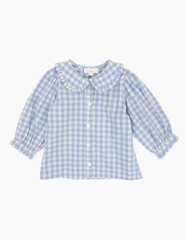 Image of Jonie Blouse in Bluebell Check.