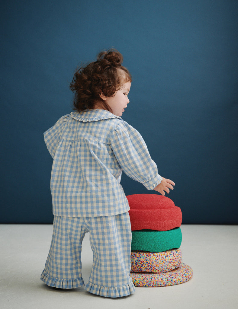 Image of Tillie Pants in Bluebell Check.